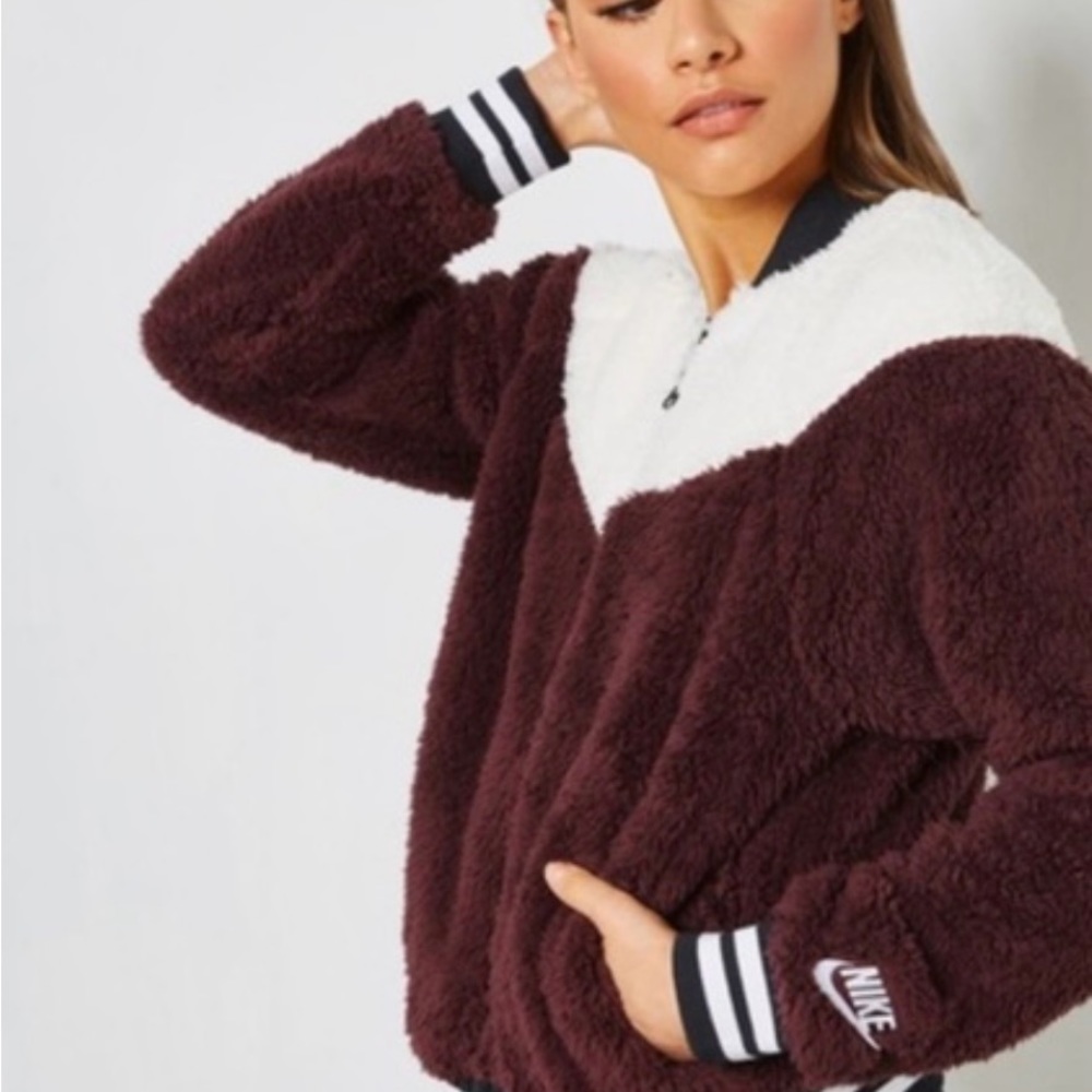 Nike Burgundy Bomber Jacket